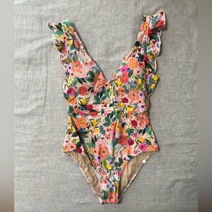 Summersalt x Rifle Paper Co, Ruffle Backflip - Garden Party, 4, Excellent Cond.